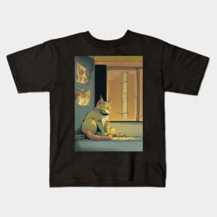 🐈 calm cat Kids T-Shirt